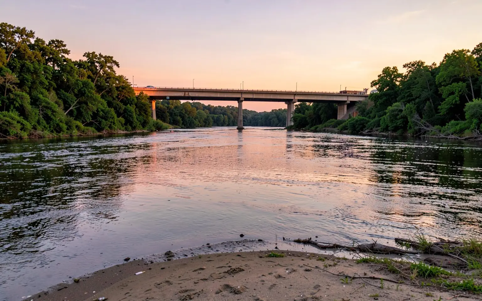 Bridge over the Tennessee-Tombigbee Waterway in Itawamba County, Mississippi
